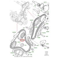 Ślizg napinacza górnego łańcucha rozrządu Land Rover Range Rover 2.0 diesel LR073761