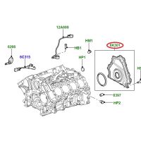 Uszczelniacz wału tył Range Rover L322 Sport L320 3.6 V8 diesel LR005539