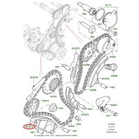 Ślizg prowadnica dolnego łańcucha rozrządu Jaguar XE XF E-Pace F-Pace 2.0 diesel JDE40403