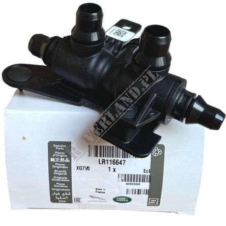 Zawór króciec wodny układu chłodzenia Jaguar XE XF F-Pace 2.0 benzyna T2H39321