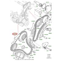 Ślizg prowadnica dolnego łańcucha rozrządu Jaguar XE XF E-Pace F-Pace 2.0 diesel JDE36978